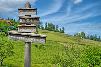 Gut ausgeschilderte Wanderrouten