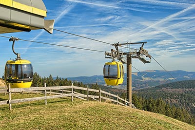 Mit der Seilbahn auf den Belchen